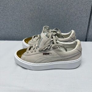 Puma Rihanna Suede Platform Women's Sneakers Gray/Gold
